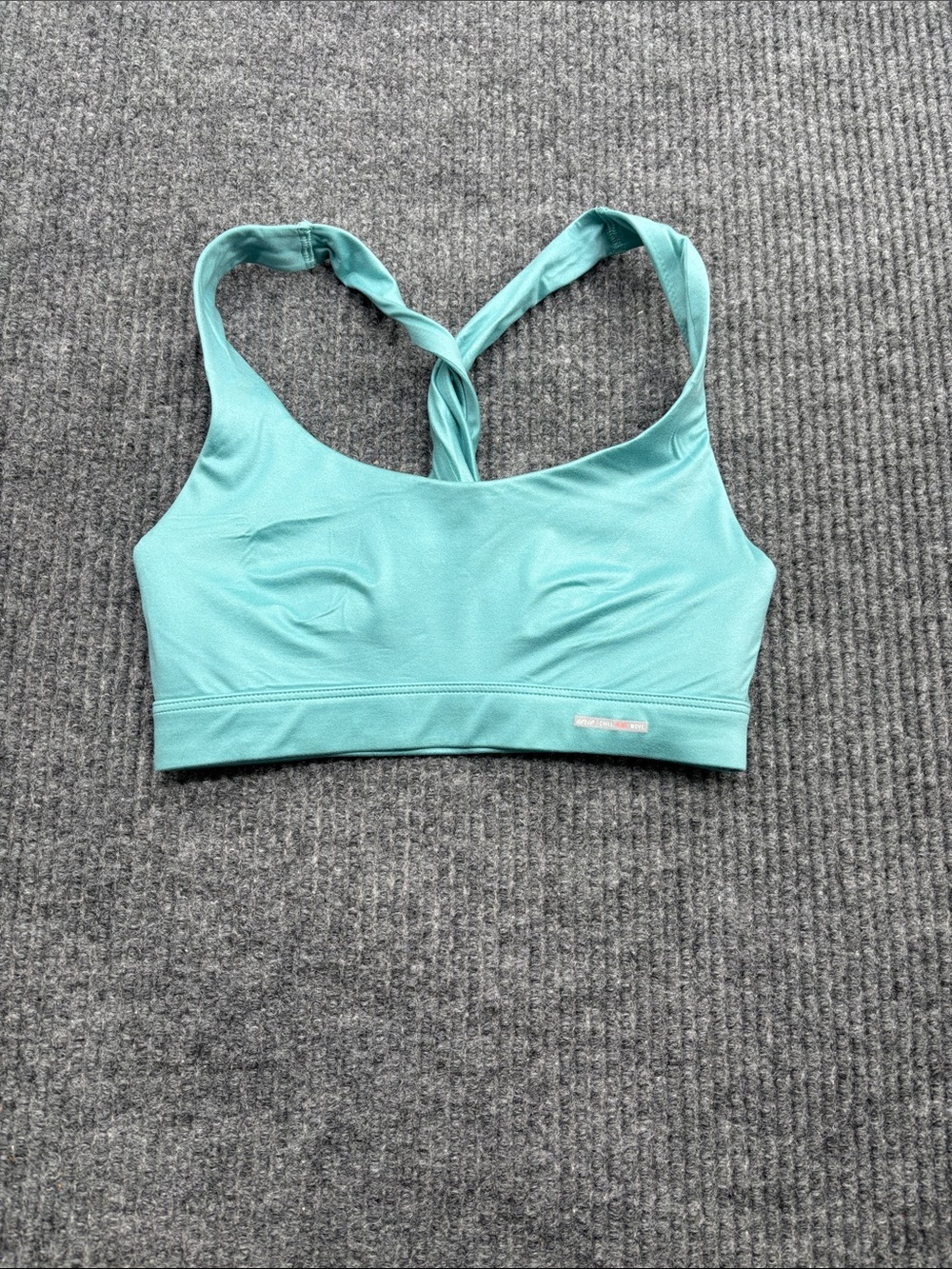 aerie Teal Twist-Back Light Support Sports Bra